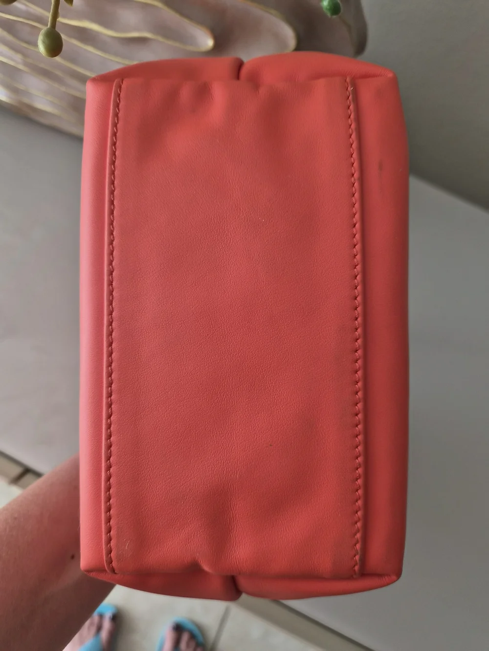 Longchamp Orange Red Small Le Pliage Top-Handle Crossbody